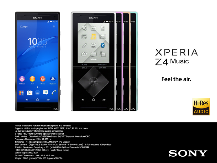 Sony Xperia Z4 son sızıntı haber Xperia Z4 Music çıkabilir